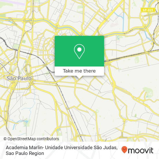 Academia Marlin- Unidade Universidade São Judas map