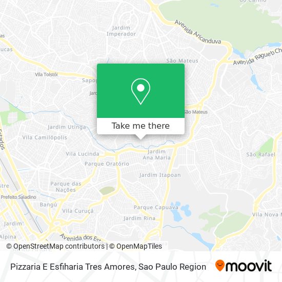 Pizzaria E Esfiharia Tres Amores map