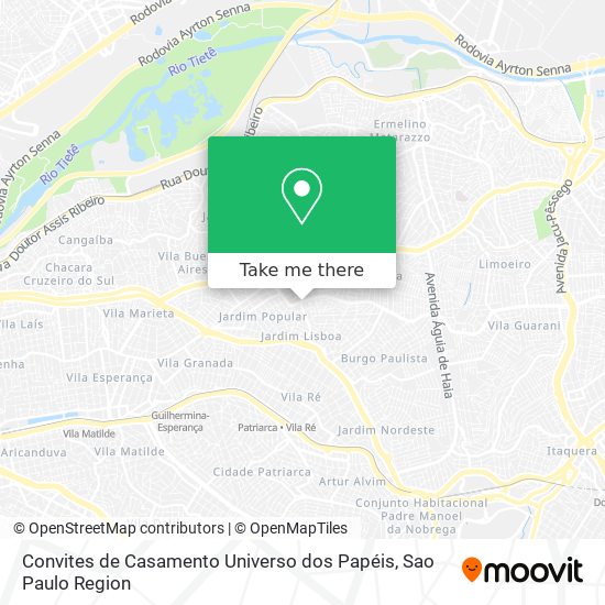 Convites de Casamento Universo dos Papéis map