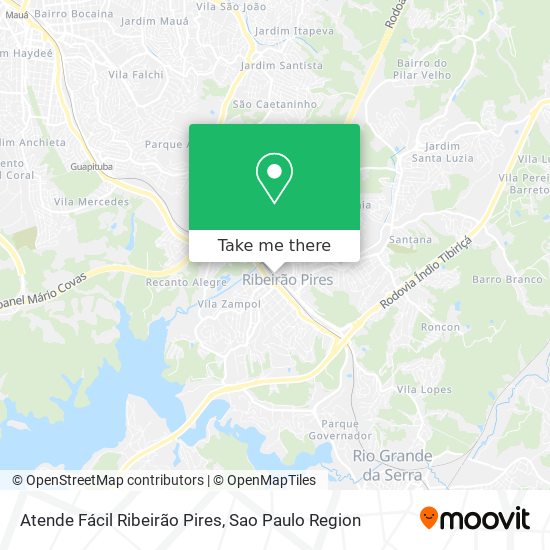 Atende Fácil Ribeirão Pires map