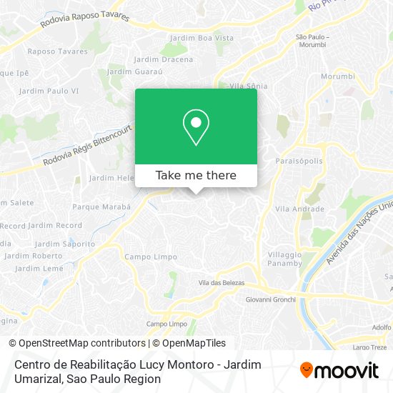 Centro de Reabilitação Lucy Montoro - Jardim Umarizal map