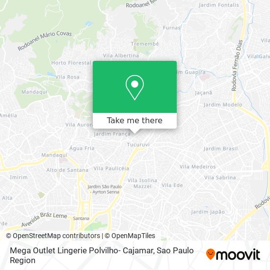 Mega Outlet Lingerie Polvilho- Cajamar map