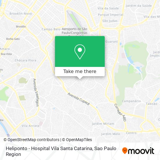 Heliponto - Hospital Vila Santa Catarina map