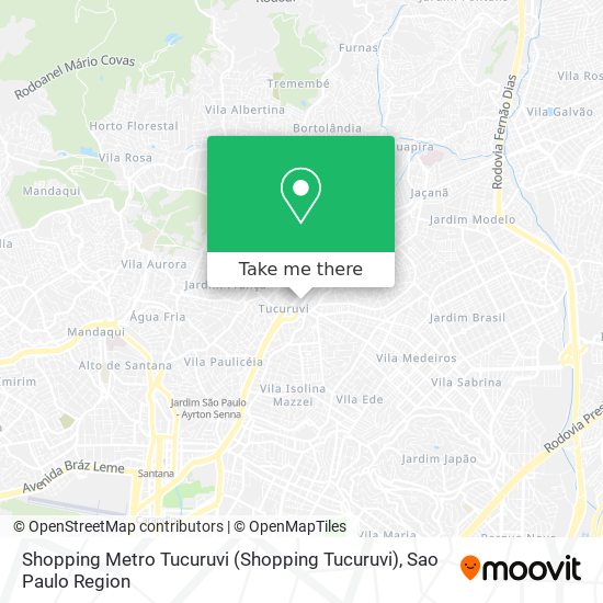 Mapa Shopping Metro Tucuruvi (Shopping Tucuruvi)