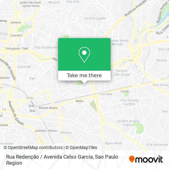 Rua Redenção / Avenida Celso Garcia map