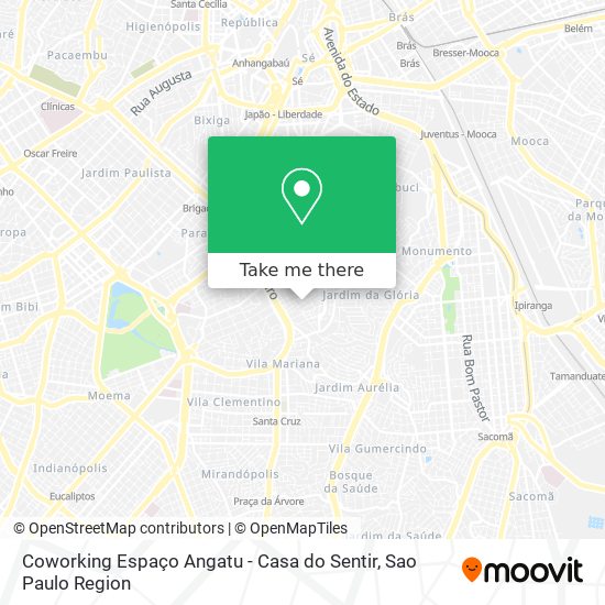 Mapa Coworking Espaço Angatu - Casa do Sentir