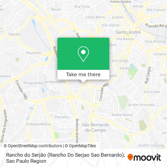 Mapa Rancho do Serjão (Rancho Do Serjao Sao Bernardo)