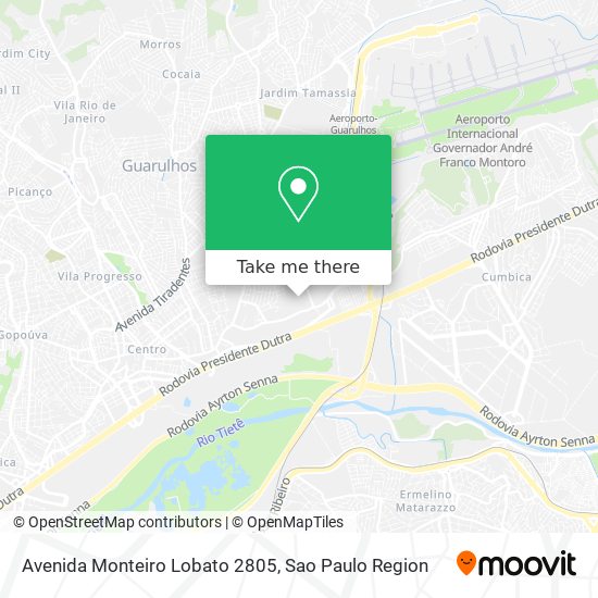 Avenida Monteiro Lobato 2805 map