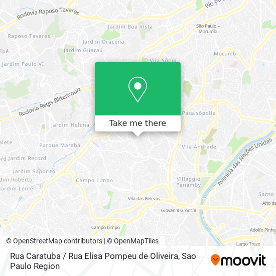 Mapa Rua Caratuba / Rua Elisa Pompeu de Oliveira