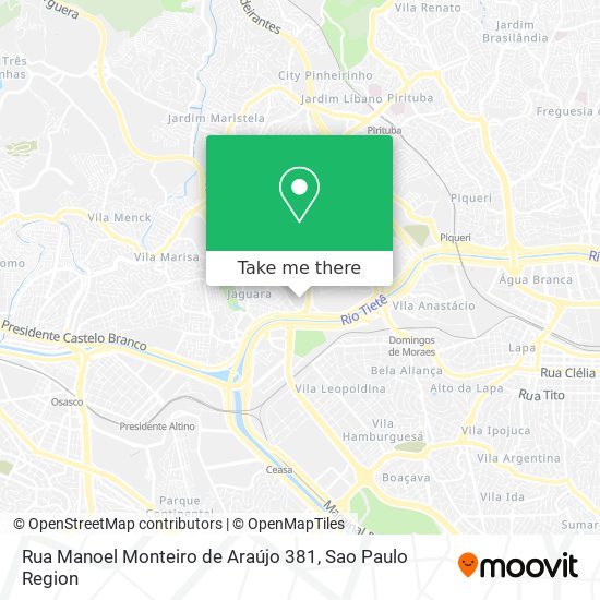 Rua Manoel Monteiro de Araújo 381 map