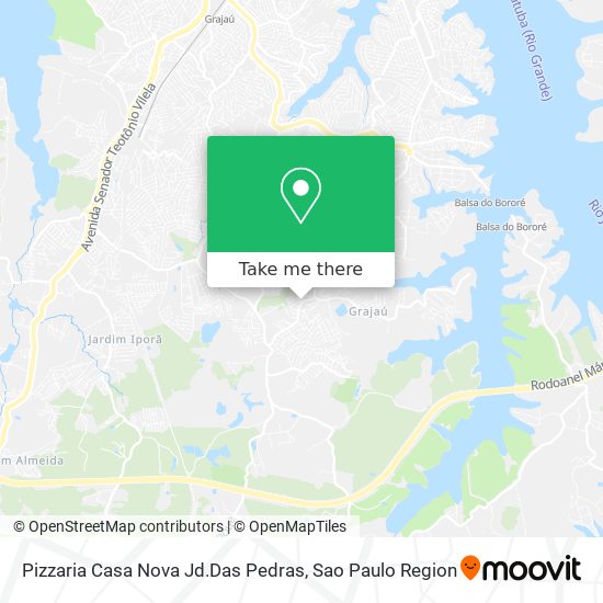 Mapa Pizzaria Casa Nova Jd.Das Pedras