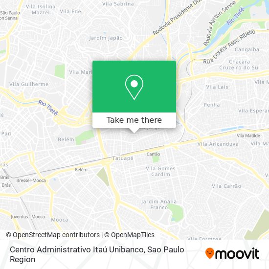 Centro Administrativo Itaú Unibanco map