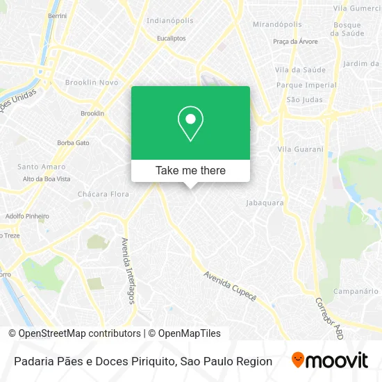 Padaria Pães e Doces Piriquito map