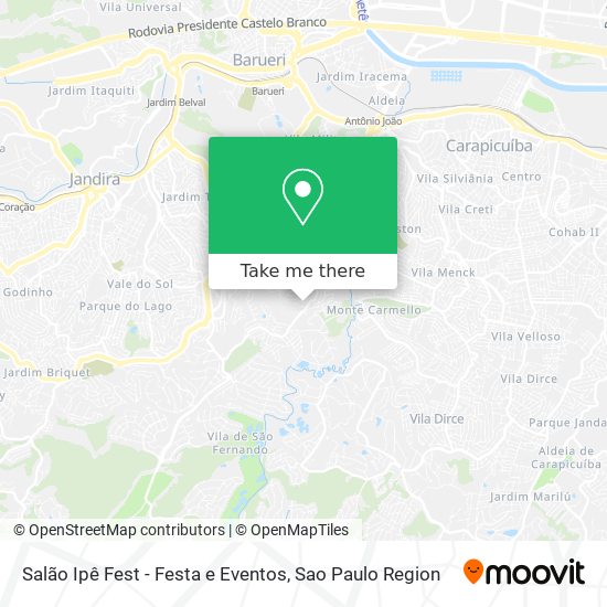 Mapa Salão Ipê Fest - Festa e Eventos