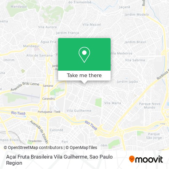 Açaí Fruta Brasileira Vila Guilherme map