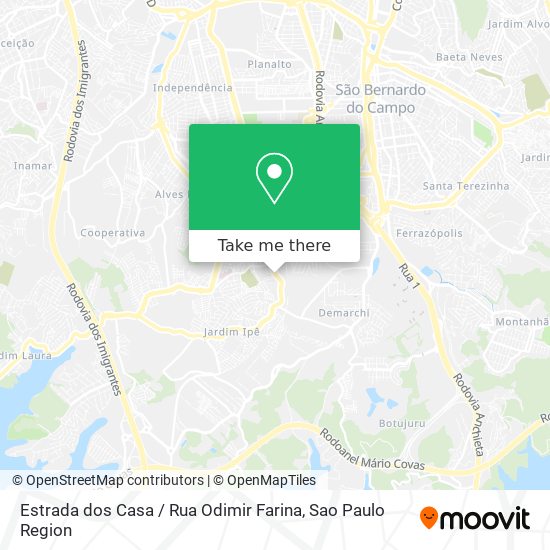 Estrada dos Casa / Rua Odimir Farina map