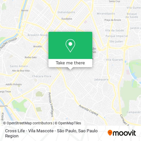 Cross Life - Vila Mascote - São Paulo map