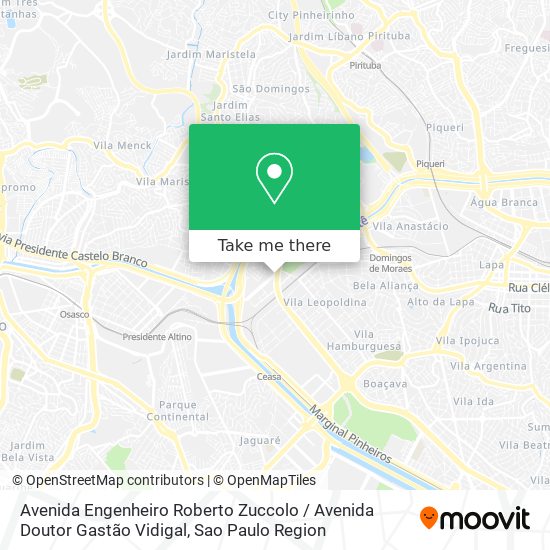 Avenida Engenheiro Roberto Zuccolo / Avenida Doutor Gastão Vidigal map