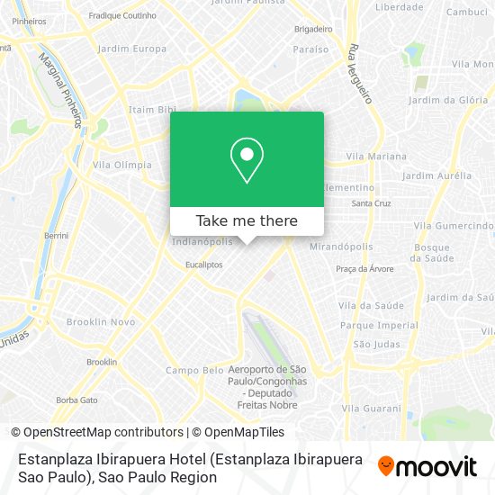 Mapa Estanplaza Ibirapuera Hotel (Estanplaza Ibirapuera Sao Paulo)