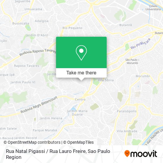 Mapa Rua Natal Pigassi / Rua Lauro Freire
