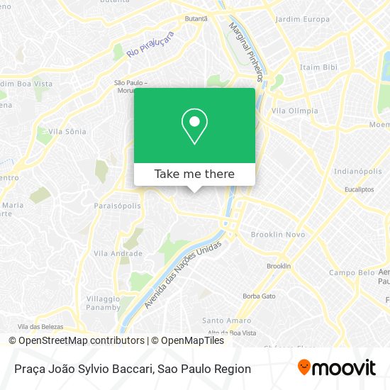Mapa Praça João Sylvio Baccari