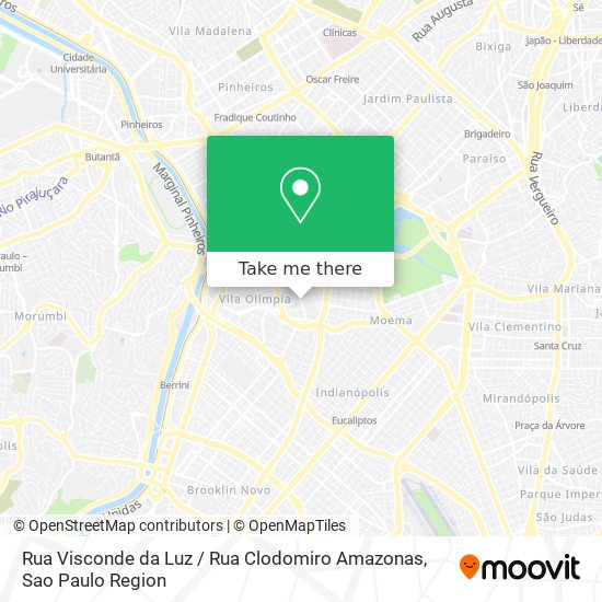 Mapa Rua Visconde da Luz / Rua Clodomiro Amazonas