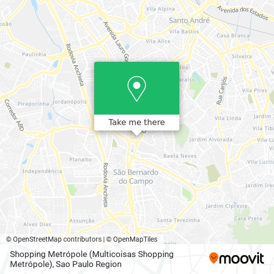 Mapa Shopping Metrópole (Multicoisas Shopping Metrópole)