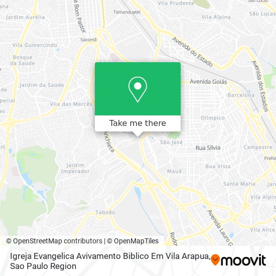 Mapa Igreja Evangelica Avivamento Biblico Em Vila Arapua