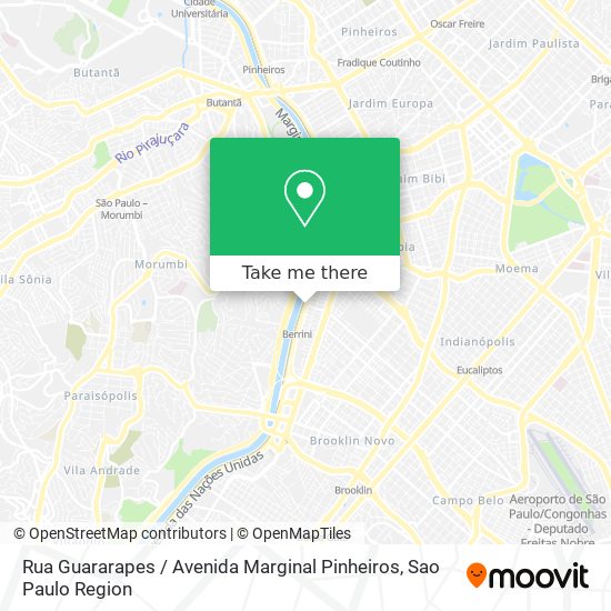 Rua Guararapes / Avenida Marginal Pinheiros map