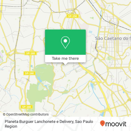 Mapa Planeta Burguer Lanchonete e Delivery