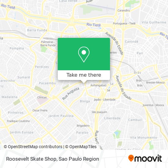Mapa Roosevelt Skate Shop