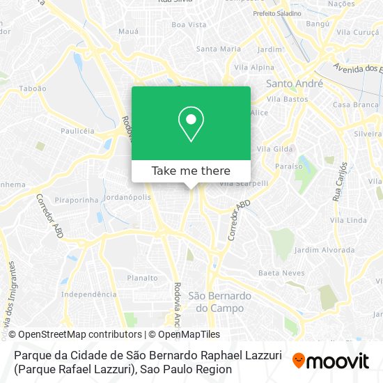 Parque da Cidade de São Bernardo Raphael Lazzuri (Parque Rafael Lazzuri) map