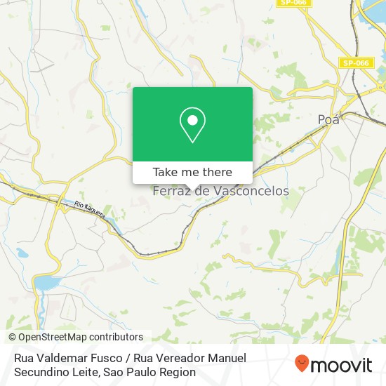 Mapa Rua Valdemar Fusco / Rua Vereador Manuel Secundino Leite