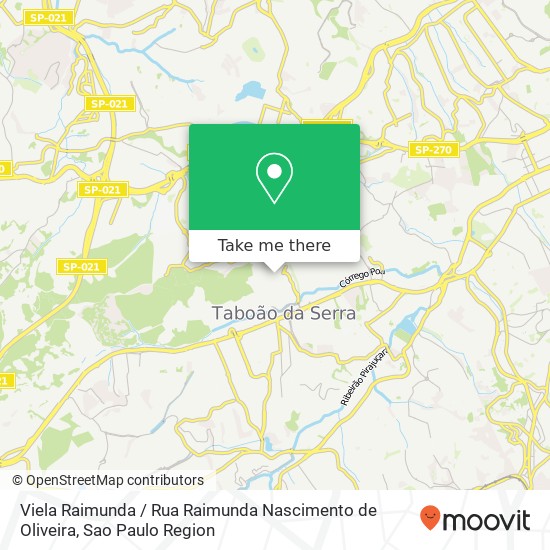 Mapa Viela Raimunda / Rua Raimunda Nascimento de Oliveira