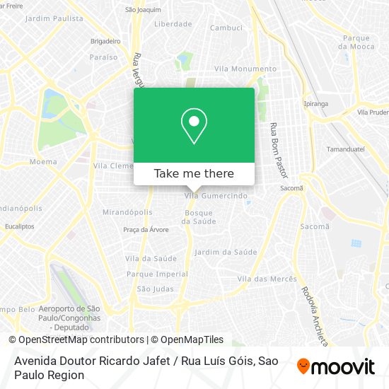 Avenida Doutor Ricardo Jafet / Rua Luís Góis map