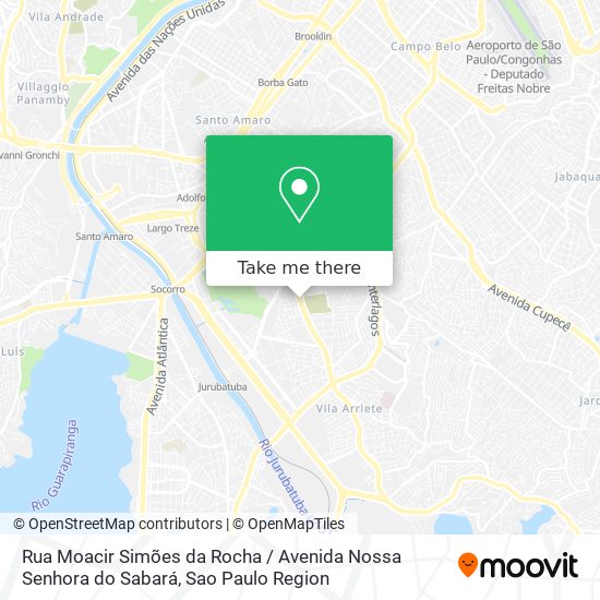 Rua Moacir Simões da Rocha / Avenida Nossa Senhora do Sabará map