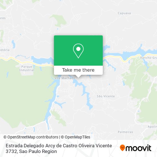 Mapa Estrada Delegado Arcy de Castro Oliveira Vicente 3732