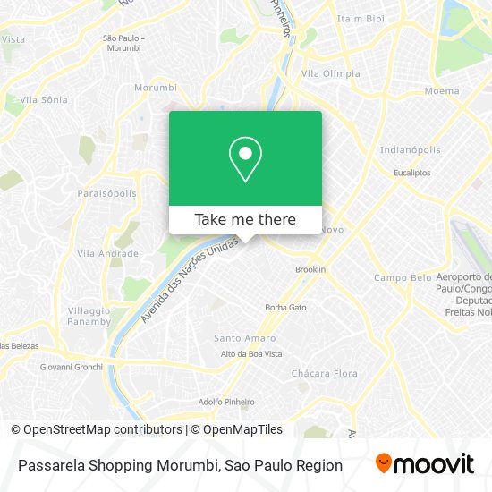 Mapa Passarela Shopping Morumbi