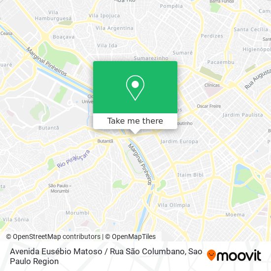 Avenida Eusébio Matoso / Rua São Columbano map