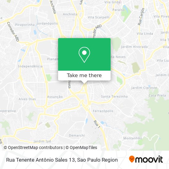 Rua Tenente Antônio Sales 13 map