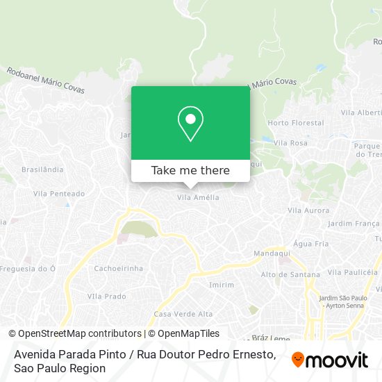 Mapa Avenida Parada Pinto / Rua Doutor Pedro Ernesto