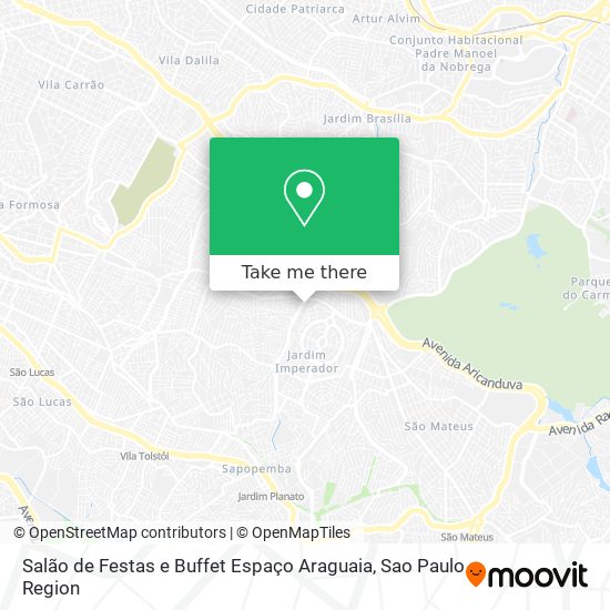 Salão de Festas e Buffet Espaço Araguaia map