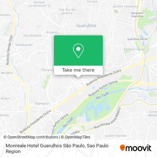 Mapa Monreale Hotel Guarulhos São Paulo