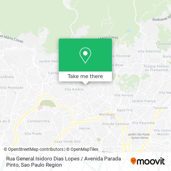 Mapa Rua General Isidoro Dias Lopes / Avenida Parada Pinto