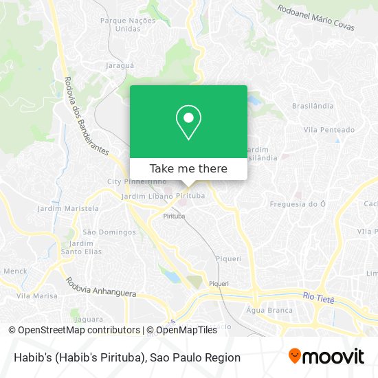 Habib's (Habib's Pirituba) map