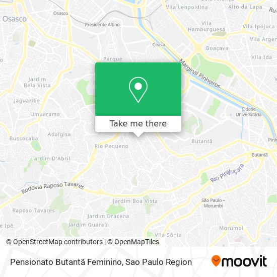 Mapa Pensionato Butantã Feminino