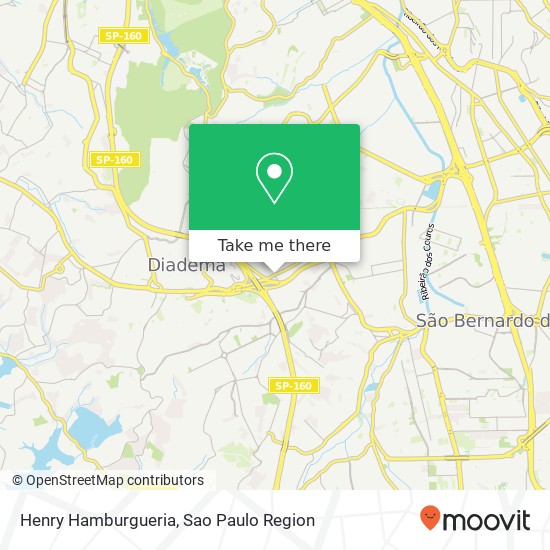 Mapa Henry Hamburgueria, SP