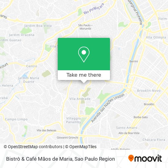 Mapa Bistrô & Café Mãos de Maria