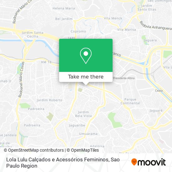 Mapa Lola Lulu Calçados e Acessórios Femininos