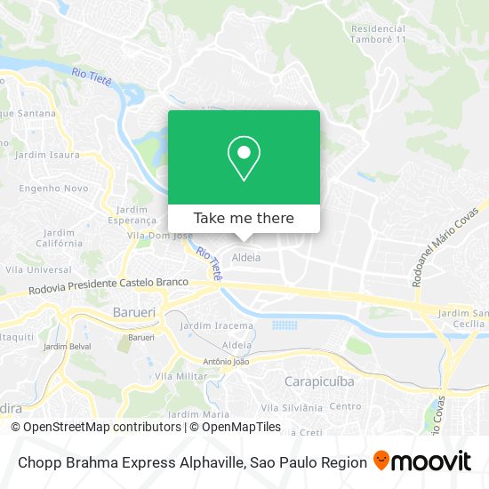Mapa Chopp Brahma Express Alphaville